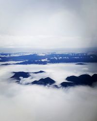 Scenic view of mountains and cloudscape