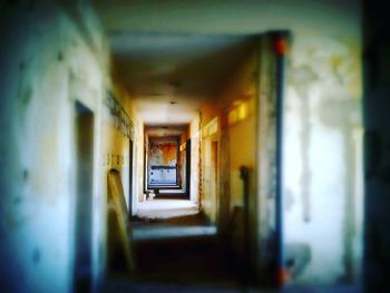 Interior of abandoned building