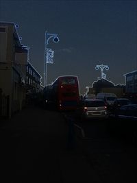Road in city at night