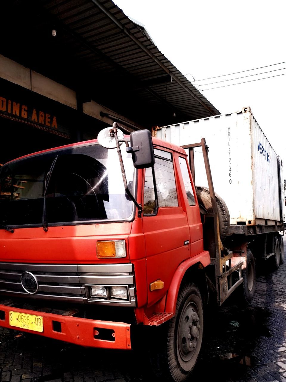 container trucking Red Parking Truck Mode Of Transport First Eyeem Photo