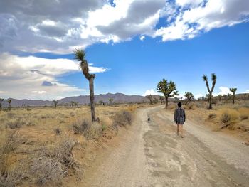 Dirt road and person 