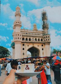 Group of people in front of temple