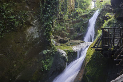 Scenic view of waterfall at grotte del caglieron