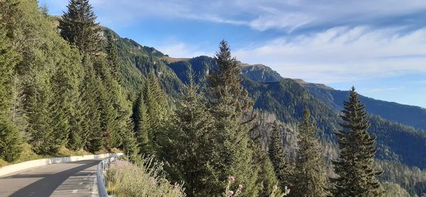 Panoramic view of mountains against sky