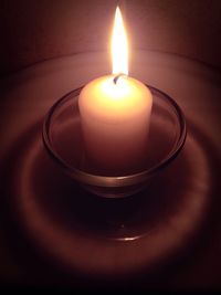 Close-up of lit candle