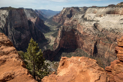 Panoramic view of rock formations