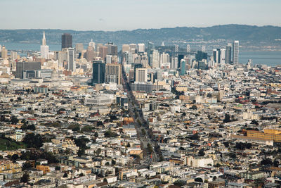 High angle view of cityscape