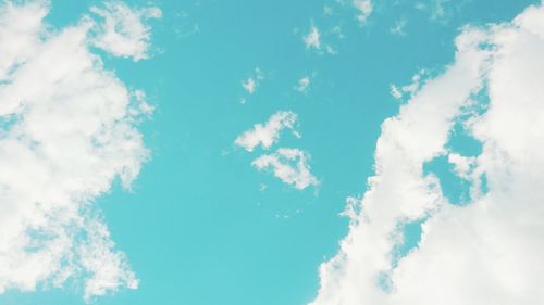 Low angle view of clouds in blue sky