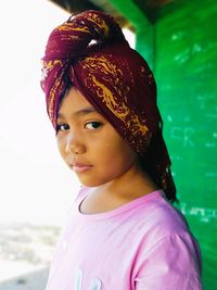 Close-up portrait of girl
