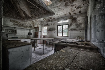 Empty abandoned kitchen