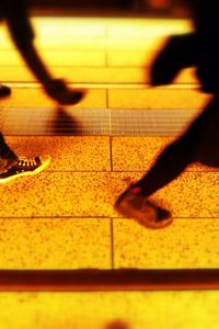 Shadow of man on floor