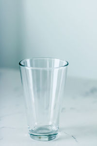 Close-up of glass against white background