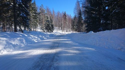 Scenic view of snow covered landscape