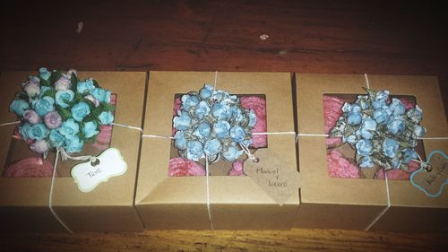 Multi colored flowers in store