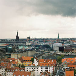 High angle view of cityscape