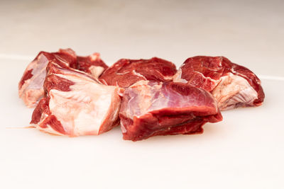 Close-up of food on white background