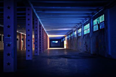 Empty corridor of building