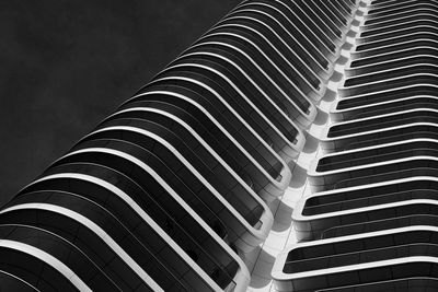 Low angle view of modern building against sky in city