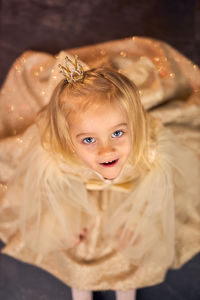 Portrait of young woman in traditional clothing