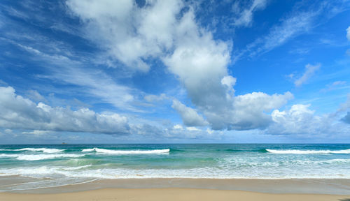 Travel vacation background, at summer beach, with sunny sky on 04 october 2020 phuket,thailand.