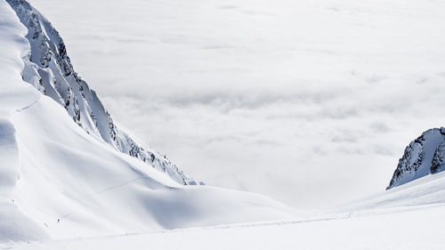 Snow covered mountain against sky