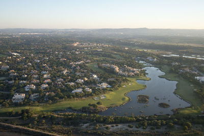 Aerial view of landscape against sky