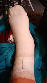 Low section of woman legs