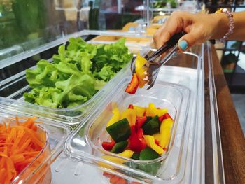 Midsection of person holding fruits