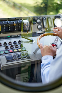 Man working on table