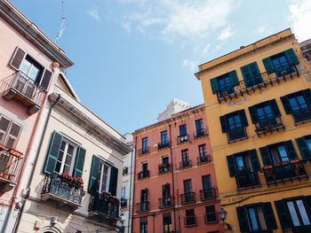 Low angle view of residential building against sky