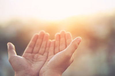 Close-up of hand