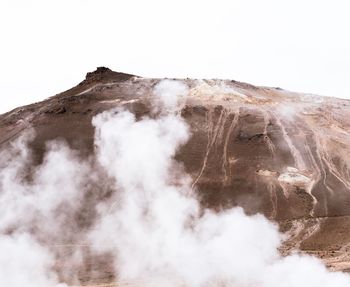 Close-up of waterfall on mountain