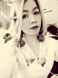 Portrait of beautiful woman