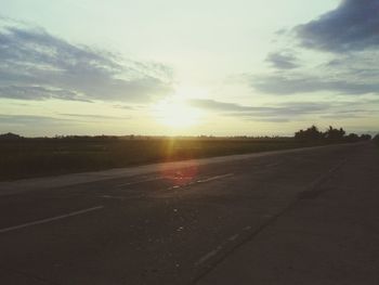 Country road at sunset