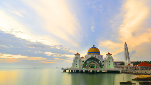 Floating mosque at malacca malaysia