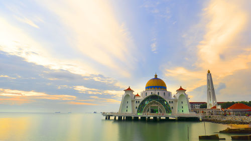 View of church at waterfront