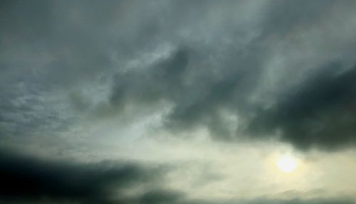 Low angle view of storm clouds in sky