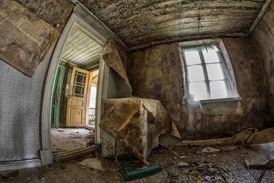 Interior of abandoned building