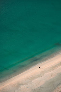 High angle view of beach against sky