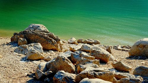 Rocks in sea