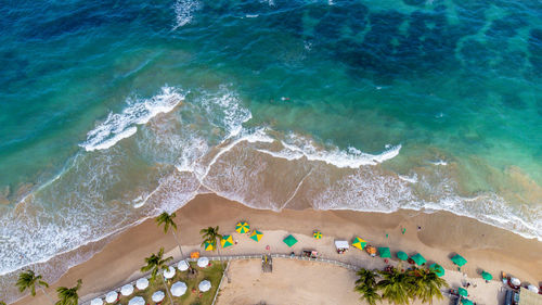 High angle view of beach muto alto porto de galinhas 