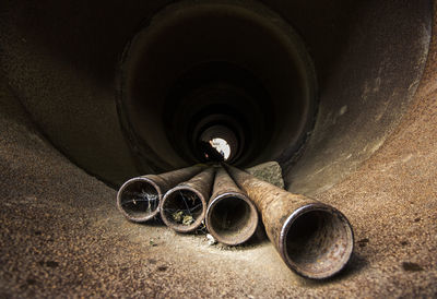 Rusty industrial pipes