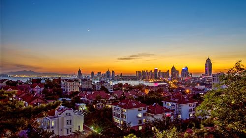 Cityscape at sunset