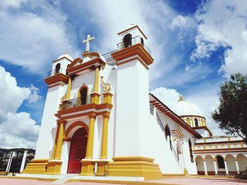 Low angle view of church against sky