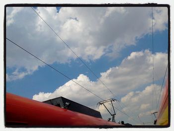 Low angle view of cloudy sky