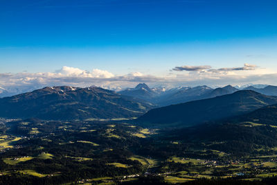 High angle view of townscape against sky