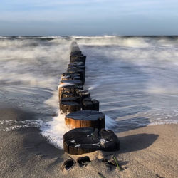 Lifeguard hut on beach