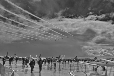 People looking at sea