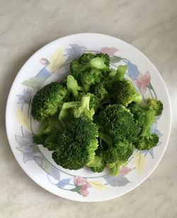 High angle view of salad in bowl