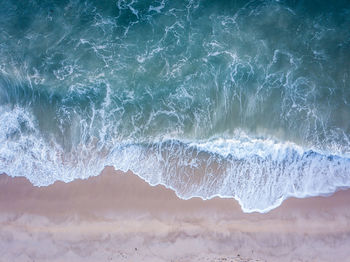 Aerial view of sea and beach